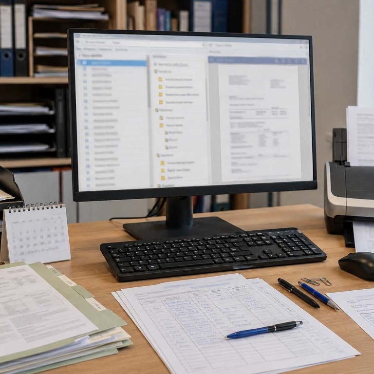 Digitale Personalakte und Entgeltunterlagen Digitale Personalakte mit elektronischen Entgeltunterlagen am Büroarbeitsplatz